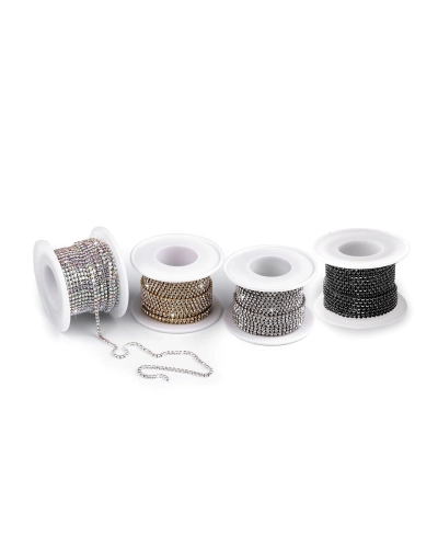 Štrasový prámik / borta šírka 2 mm - 9 m