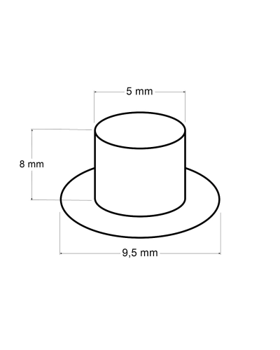 Ocheți metalici  Ø5 mm interior/ Ø9,5 mm exterior - 100 pereche | Mimib