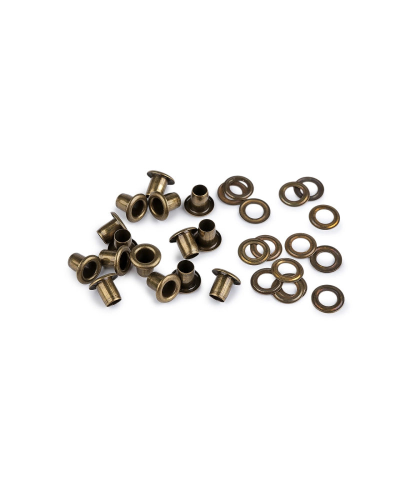 Ocheți metalici  Ø5 mm interior/ Ø9,5 mm exterior - 100 pereche | Mimib