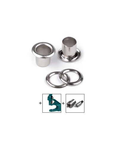 Ocheți metalici Ø6 mm interior / Ø11 mm exterior - 20 pereche | Mimib
