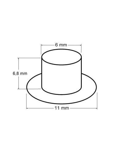 Ocheți metalici Ø6 mm interior / Ø11 mm exterior - 20 pereche | Mimib