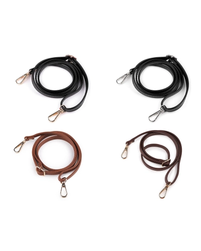 Curea din piele sintetica cu carabine pentru geanta latime 1 cm - 1 buc. | Mimib