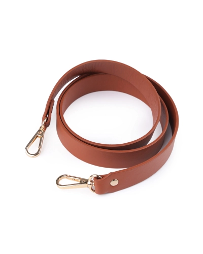 Koženkový popruh / ucho na kabelku s karabínami šírka 2,4 cm - 1 ks