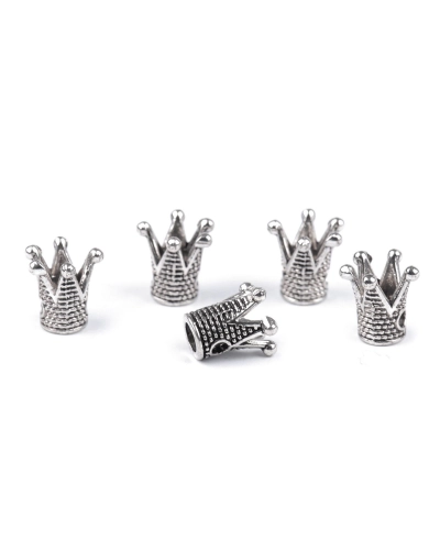 Coronita metalica decorativa pentru cusut 10x10 mm - 5 buc. | Mimib