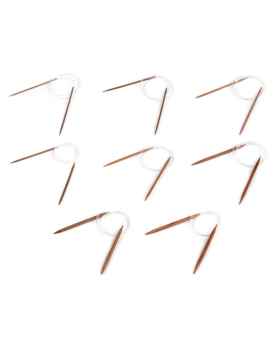 Andrele circulare de bambus nr. 3, 3,5, 4, 4,5, 5, 5,5, 6, 6,5, 7, 8 - 1 buc. | Mimib