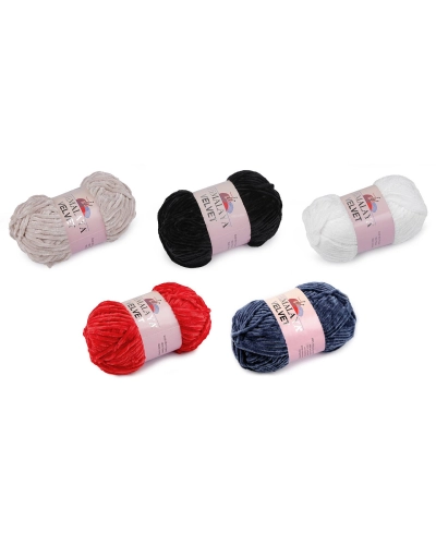Fire de tricotat chenille Velvet 100 g - 1 buc. | Mimib