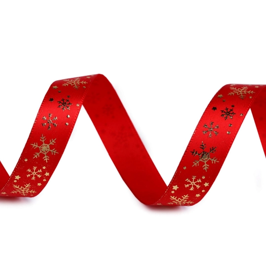 Panglică din satin de Crăciun 15 mm - 22.5 m | Mimib