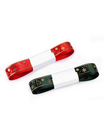 Panglică din satin de Crăciun 15 mm - 22.5 m | Mimib