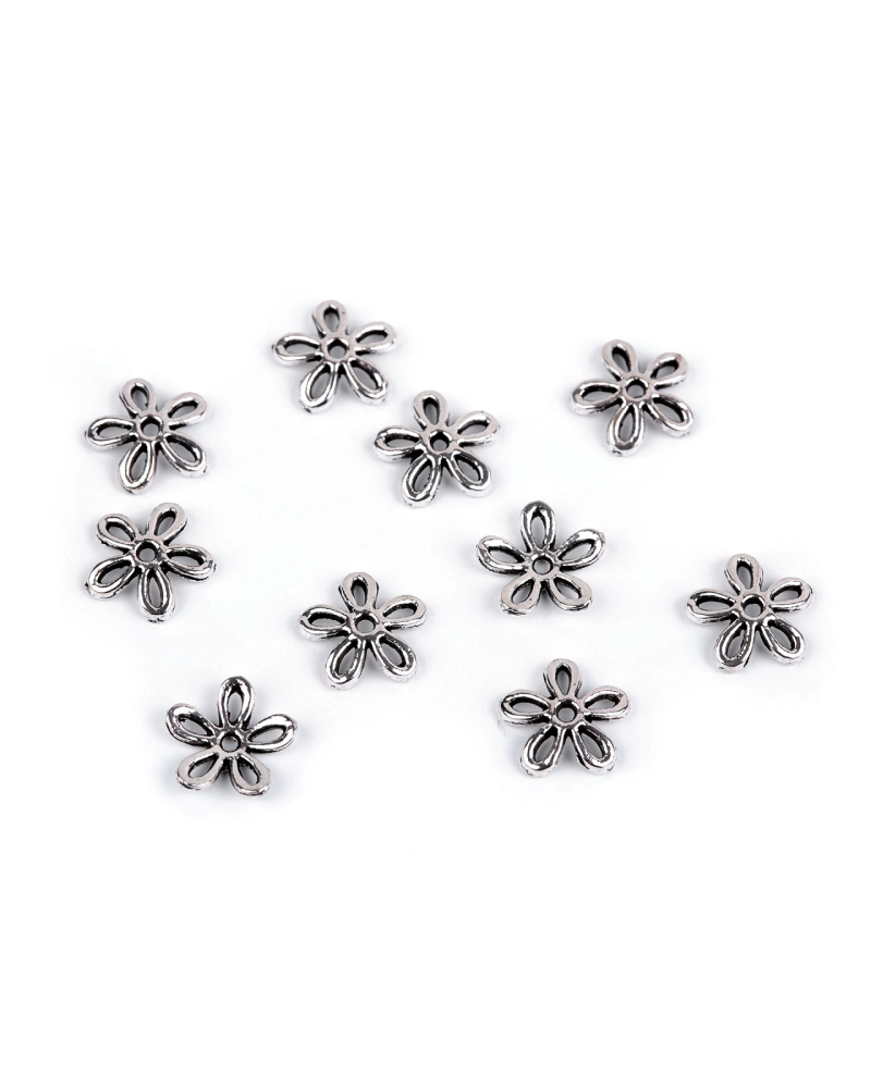 Capace mărgele floare Ø12 mm - 10 buc. | Mimib