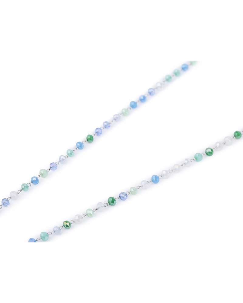 Colier din oțel inoxidabil cu strasuri - 1 buc. | Mimib