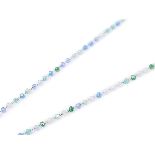 Colier din oțel inoxidabil cu strasuri - 1 buc. | Mimib