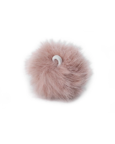 Kožušinový brmbolec s pútkom Ø3,5 cm - 10 ks