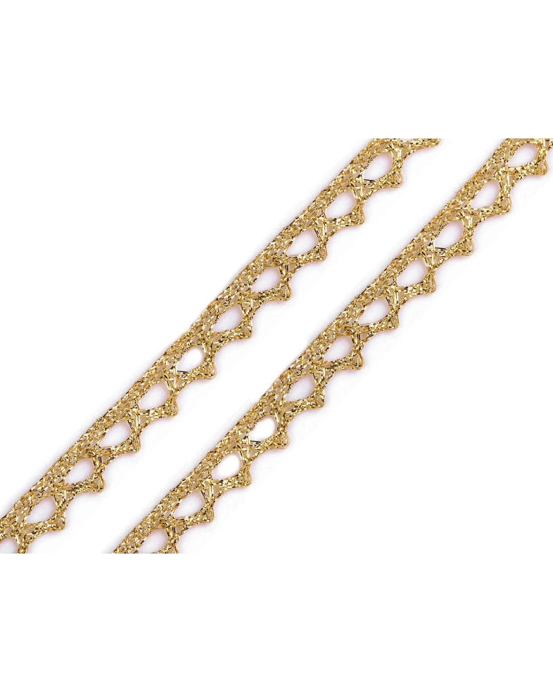 Prámik / čipka s lurexom šírka 10 mm - 18 m | Mimib