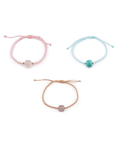 Náramok shamballa s imitáciou minerálu - 1 ks | Mimib