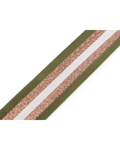 Chingă cu lurex dublă față lățime 50 mm - 1 m | Mimib