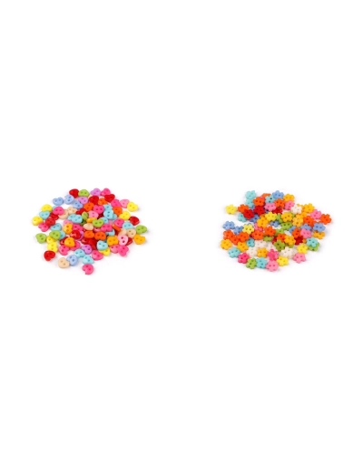 Mini nasture pentru păpuși, figurine Ø6 mm / inimă, stea, floare - 100 buc. | Mimib