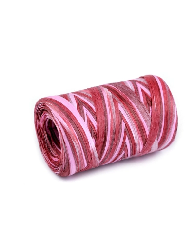 Rafie pentru impletit genti - multicolor natural, latime 5-8 mm - 1 buc. | Mimib