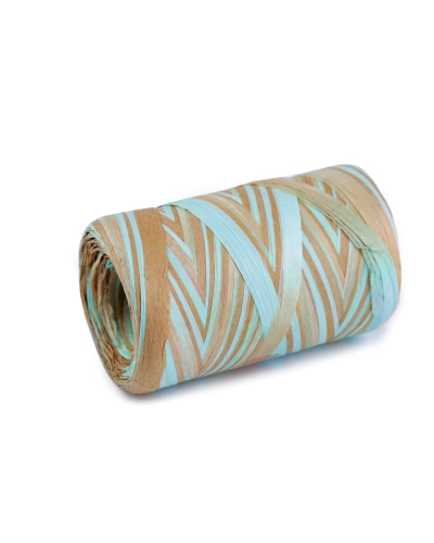 Rafie pentru impletit genti - multicolor natural, latime 5-8 mm - 1 buc. | Mimib