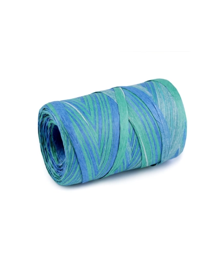 Rafie pentru impletit genti - multicolor natural, latime 5-8 mm - 1 buc. | Mimib