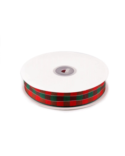 Panglica in carouri cu lurex latime 25 mm - 1 m | Mimib