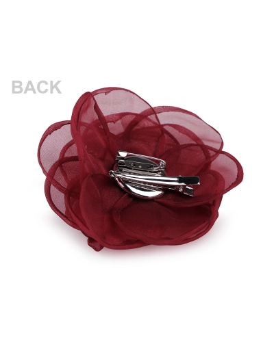 Brosa / podoaba capilara floare din organza Ø10,5 cm - 1 buc. | Mimib