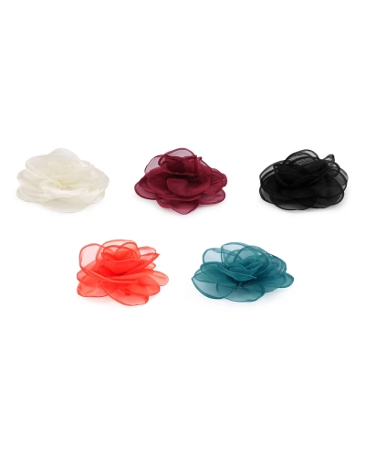 Brosa / podoaba capilara floare din organza Ø10,5 cm - 1 buc. | Mimib