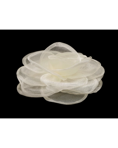 Brosa / podoaba capilara floare din organza Ø10,5 cm - 1 buc. | Mimib