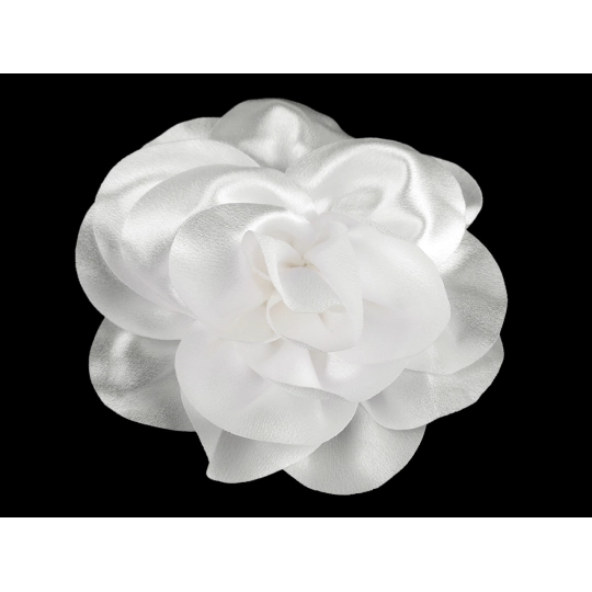 Brosa / podoaba capilara floare din satin Ø14,5 cm - 1 buc. | Mimib