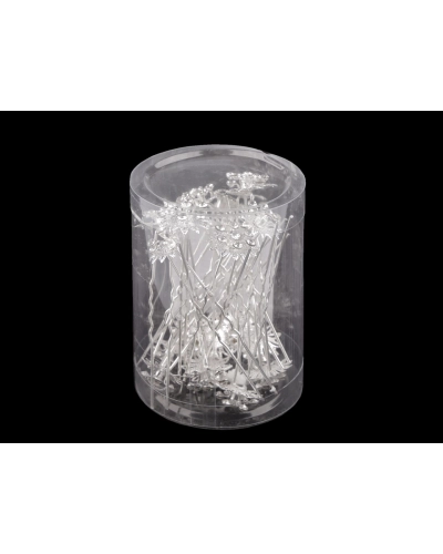 Ac de par floare cu strasuri Ø18 mm - 2 buc. | Mimib