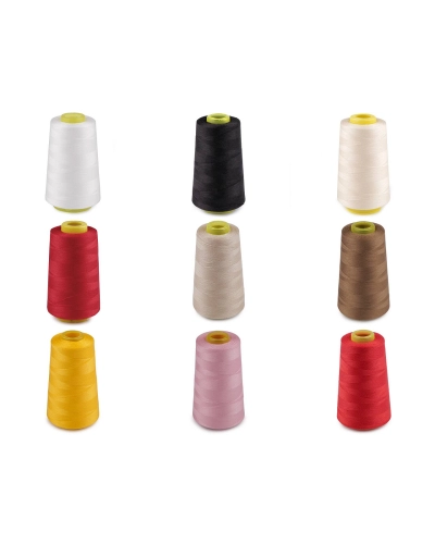 Fire de poliester pentru overlock și cusut clasic bobină 3000 de metri PES 40S/2 - 1 buc. | Mimib