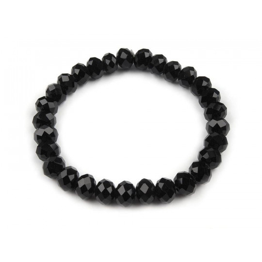 Brăţară elastică cu mărgele fațetate | Mimib