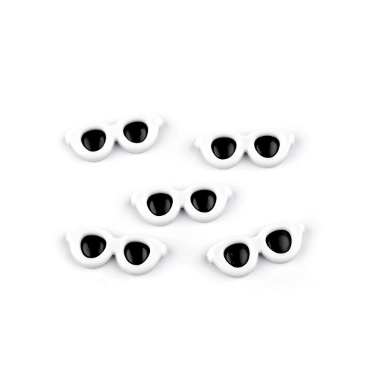 Mini ochelari pentru lipirea / decorarea figurinelor 30x12 mm - 10 buc. | Mimib