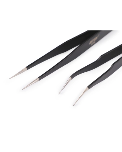 Penseta metalica cu varf subtire, dreapta, curbata, 13,5 cm - 1 buc. | Mimib