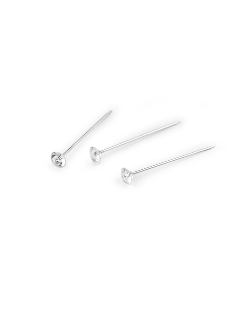 Bolduri decorative din oțel inoxidabil lungime 38 mm diamant - 1 cutie | Mimib