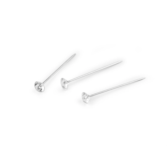 Bolduri decorative din oțel inoxidabil lungime 38 mm diamant - 1 cutie | Mimib