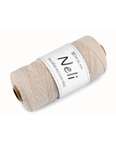 Fire de bumbac macrame Ø2 mm 240 g Neli - 1 buc. | Mimib