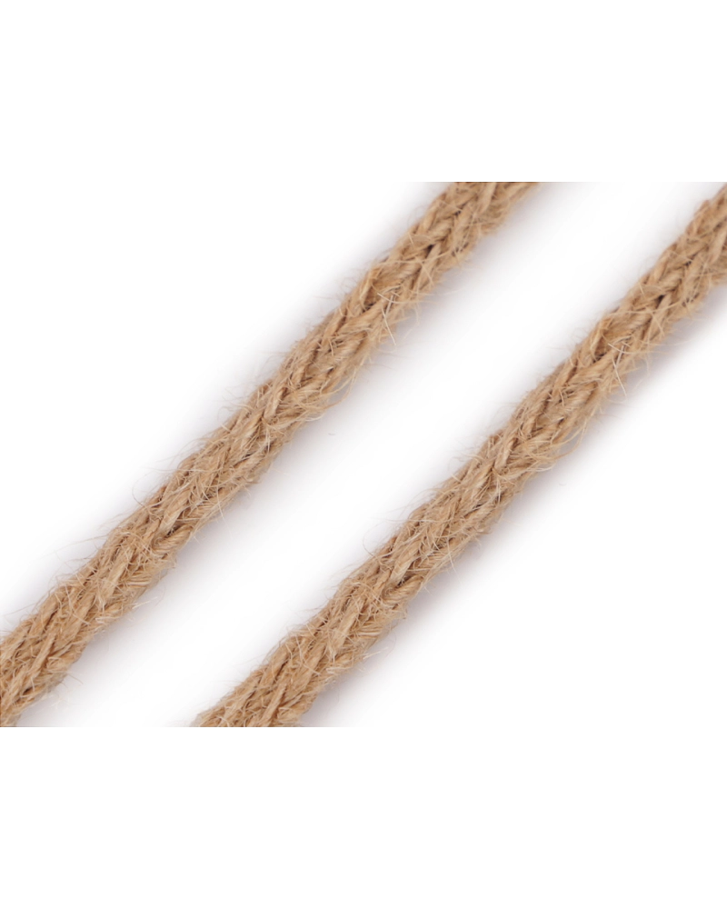 Snur împletit din iută Ø6 mm - 1 m | Mimib