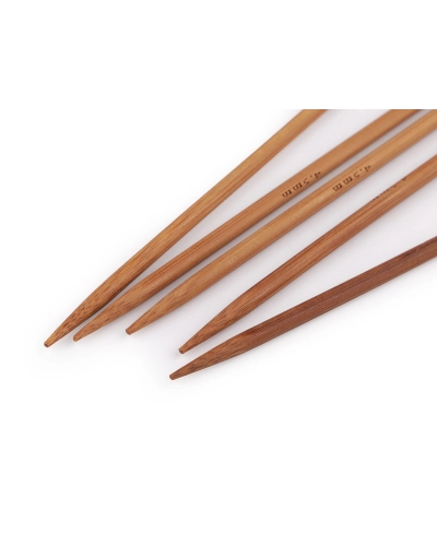 Bambusové ponožkové ihlice č. 2, 2,5, 3, 3,5, 4,5 - 1 sada