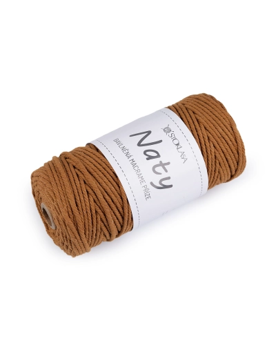 Fire de tricotat din bumbac macrame Naty Ø3 mm - 1 buc. | Mimib