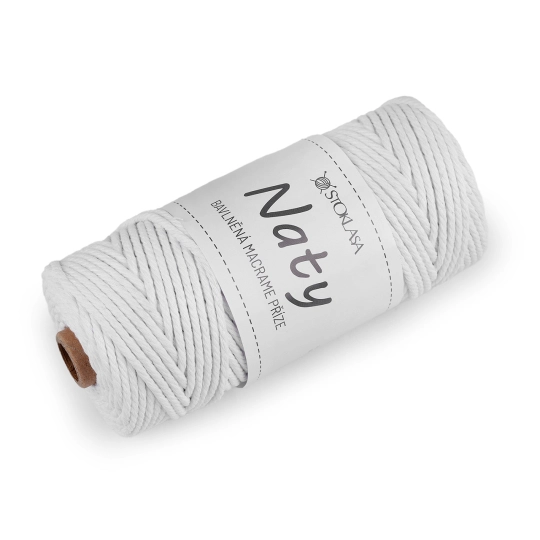 Fire de tricotat din bumbac macrame Naty Ø3 mm - 1 buc. | Mimib