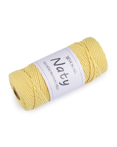 Fire de tricotat din bumbac macrame Naty Ø3 mm - 1 buc. | Mimib