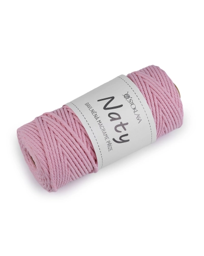 Fire de tricotat din bumbac macrame Naty Ø3 mm - 1 buc. | Mimib