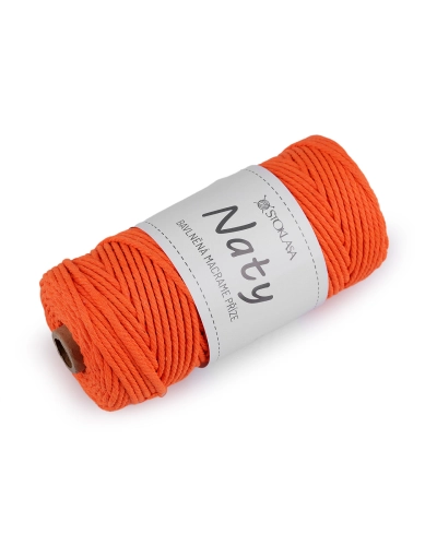 Fire de tricotat din bumbac macrame Naty Ø3 mm - 1 buc. | Mimib