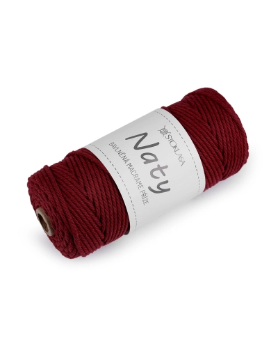 Fire de tricotat din bumbac macrame Naty Ø3 mm - 1 buc. | Mimib