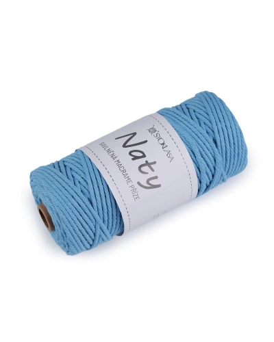 Fire de tricotat din bumbac macrame Naty Ø3 mm - 1 buc. | Mimib
