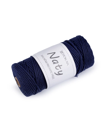 Fire de tricotat din bumbac macrame Naty Ø3 mm - 1 buc. | Mimib