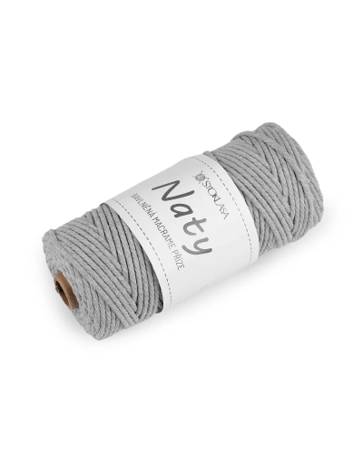 Fire de tricotat din bumbac macrame Naty Ø3 mm - 1 buc. | Mimib