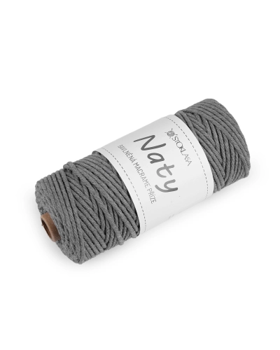 Fire de tricotat din bumbac macrame Naty Ø3 mm - 1 buc. | Mimib