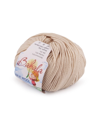 Fire de tricotat din lână, mătăsoasă Babala 50 g - 1 buc. | Mimib