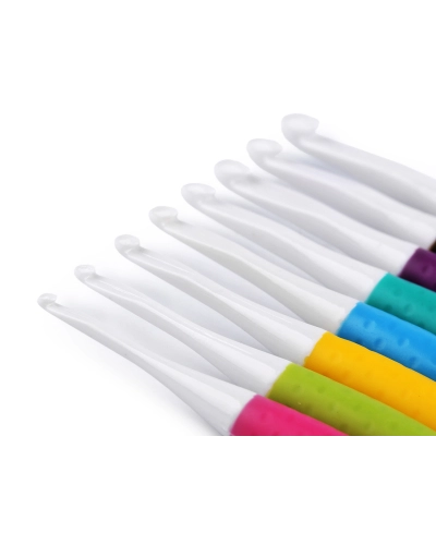 Set de croșete cu mâner din silicon - 1 set | Mimib
